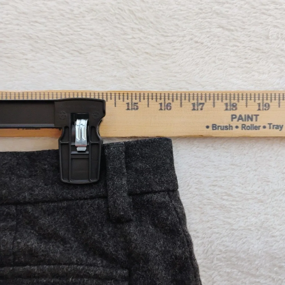 Banana Republic Mens 33x25 Black Wool Blend Emerson Straight Cargo Chino Pants